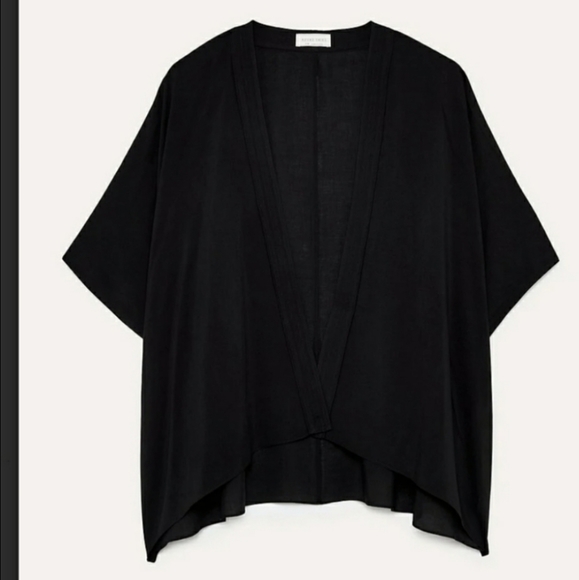 Talula Aritzia Black Fawkner Kimono - Picture 2 of 4